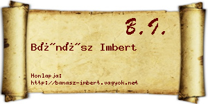 Bánász Imbert névjegykártya